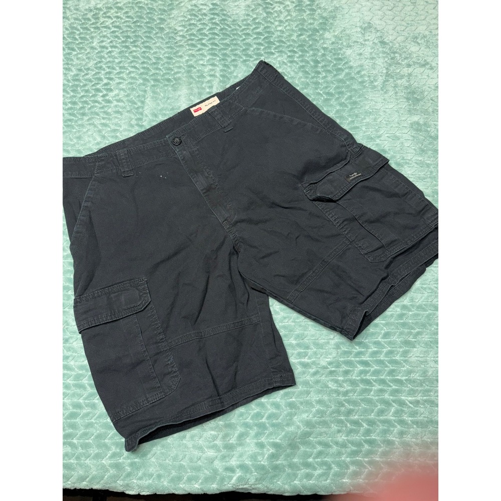 Wrangler Mens Relaxed Fit Cargo Shorts Black Size 36 Cotton Stretch